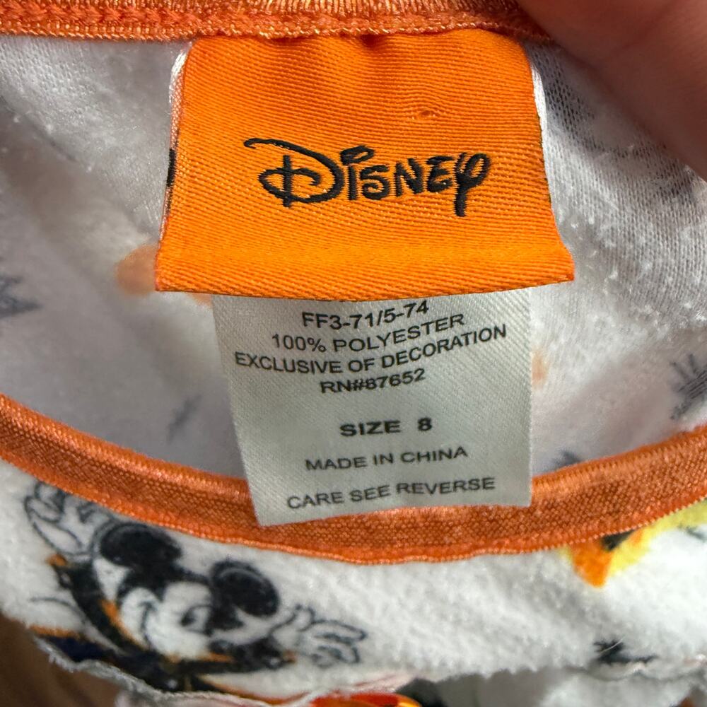 Disney Mickey Minnie Mouse Halloween Girls Size 8 Witch Pumpkins Long Nightgown - Picture 3 of 4